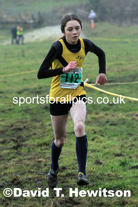 Girls under-15s 2022 North Eastern Harrier League, Thornley Farm, Peterlee, County Durham. Photo: David T. Hewitson/Sports for All Pics